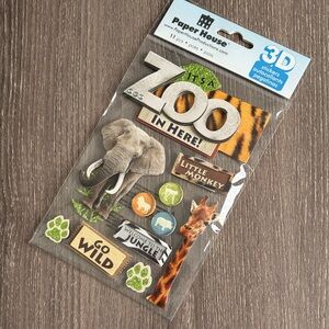 ❤️$5 Paper House 3D Stickers Zoo